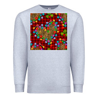 Heather Grey christmas lights and leopard hearts seamless pattern Premium Sweatshirt - BundleAndBundleShop