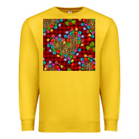Lemon christmas lights and leopard hearts seamless pattern Premium Sweatshirt - BundleAndBundleShop