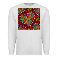 Oatmeal Heather christmas lights and leopard hearts seamless pattern Premium Sweatshirt - BundleAndBundleShop