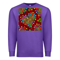 Purple christmas lights and leopard hearts seamless pattern Premium Sweatshirt - BundleAndBundleShop