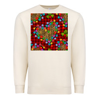 Sandshell christmas lights and leopard hearts seamless pattern Premium Sweatshirt - BundleAndBundleShop