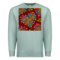 Seafoam christmas lights and leopard hearts seamless pattern Premium Sweatshirt - BundleAndBundleShop
