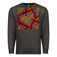 Smoke christmas lights and leopard hearts seamless pattern Premium Sweatshirt - BundleAndBundleShop