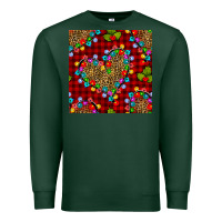 Sports Green christmas lights and leopard hearts seamless pattern Premium Sweatshirt - BundleAndBundleShop
