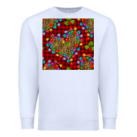 White christmas lights and leopard hearts seamless pattern Premium Sweatshirt - BundleAndBundleShop