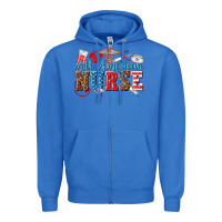 True Royal all american nurse Zipper Hoodie - texasbilliewilder