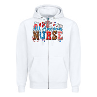 White all american nurse Zipper Hoodie - texasbilliewilder