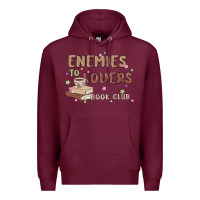 Burgundy enemies to lovers book club Premium Hoodie - MaliasSmallBusiness