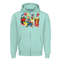 Seafoam cartoon characters coffee cups Zipper Hoodie - Zillion Design Studio