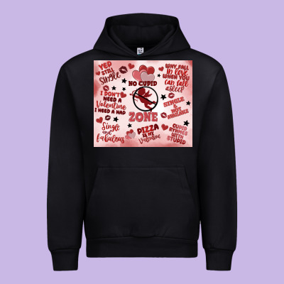 Funny Valentine's Day Urban Hoodie Designed By Maliassmallbusiness