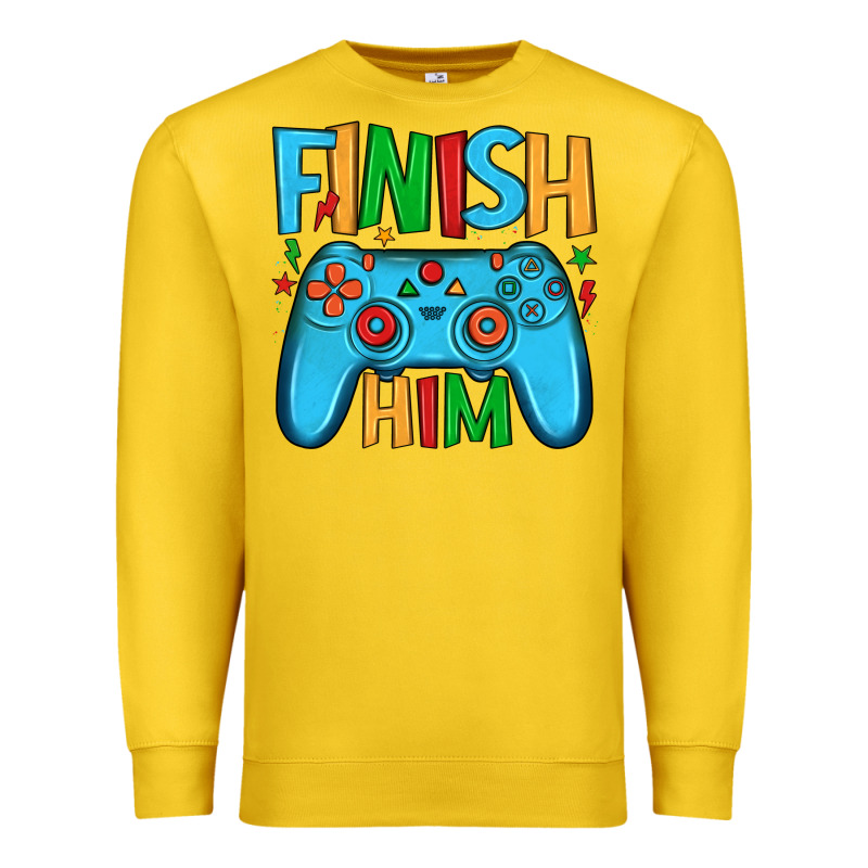Finish Him Premium Sweatshirt by JahusDesignShop | Teevron