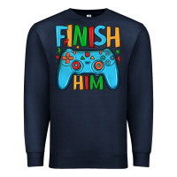 Navy finish him Premium Sweatshirt - JahusDesignShop