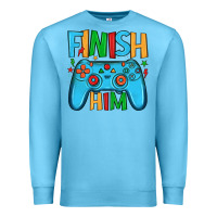Ocean Blue finish him Premium Sweatshirt - JahusDesignShop