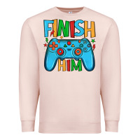 Pale Pink finish him Premium Sweatshirt - JahusDesignShop