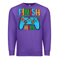 Purple finish him Premium Sweatshirt - JahusDesignShop