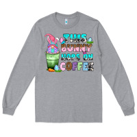 Heather Grey this bunny hops on coffee Long Sleeve Tee - Zillion Design Studio