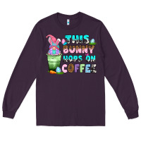 Plum this bunny hops on coffee Long Sleeve Tee - Zillion Design Studio