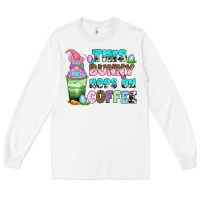 White this bunny hops on coffee Long Sleeve Tee - Zillion Design Studio