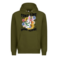 Army Green doing some spring reading Premium Hoodie - MaliasSmallBusiness