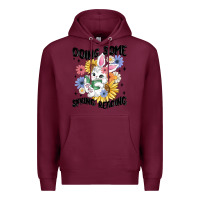 Burgundy doing some spring reading Premium Hoodie - MaliasSmallBusiness