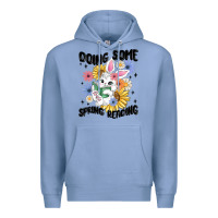 Colony Blue doing some spring reading Premium Hoodie - MaliasSmallBusiness