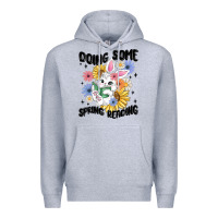 Heather Grey doing some spring reading Premium Hoodie - MaliasSmallBusiness