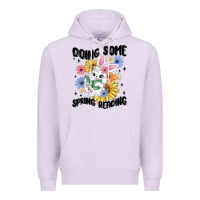 Lilac doing some spring reading Premium Hoodie - MaliasSmallBusiness