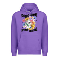 Purple doing some spring reading Premium Hoodie - MaliasSmallBusiness