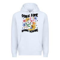 White doing some spring reading Premium Hoodie - MaliasSmallBusiness