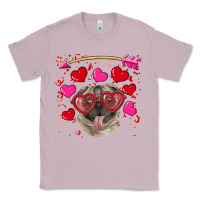 Lilac valentine's day  pug Classic Tee - RanaPortraitStore
