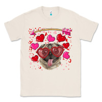 Natural valentine's day  pug Classic Tee - RanaPortraitStore