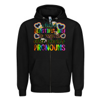 Black what a beautiful day to respect other people's pro Zipper Hoodie - Zillion Design Studio