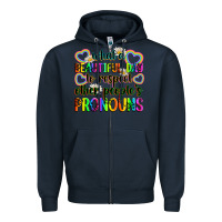 Navy what a beautiful day to respect other people's pro Zipper Hoodie - Zillion Design Studio