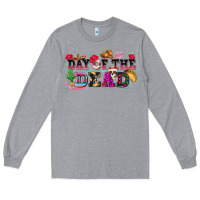 Heather Grey day of the dead Long Sleeve Tee - texasbilliewilder