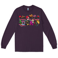 Plum day of the dead Long Sleeve Tee - texasbilliewilder