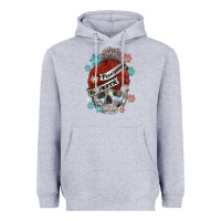 Heather Grey freezing to death skull Heavyweight Hoodie - FaDigitalArtStudio