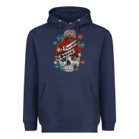 Navy freezing to death skull Heavyweight Hoodie - FaDigitalArtStudio