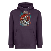 Plum freezing to death skull Heavyweight Hoodie - FaDigitalArtStudio