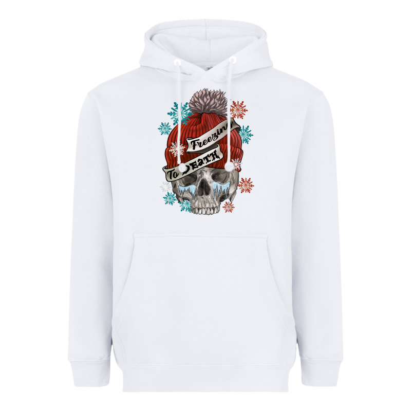 Freezing To Death Skull Heavyweight Hoodie by FaDigitalArtStudio | Teevron