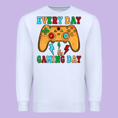 Every Day Is Gaming Day Premium Sweatshirt Designed By Jahusdesignshop