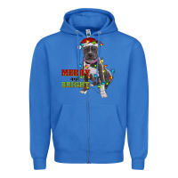 True Royal merry and bright pitbull Zipper Hoodie - RanaPortraitStore