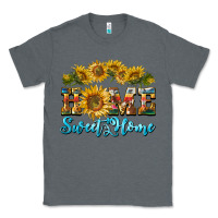 Charcoal Heather home sweet home sunflower Classic Tee - BarkalooDesign