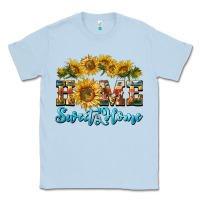 Dusty Blue home sweet home sunflower Classic Tee - BarkalooDesign