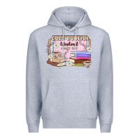 Heather Grey cozy bookish weekend ticket Premium Hoodie - MaliasSmallBusiness