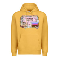 Mustard cozy bookish weekend ticket Premium Hoodie - MaliasSmallBusiness