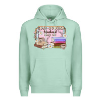 Seafoam cozy bookish weekend ticket Premium Hoodie - MaliasSmallBusiness