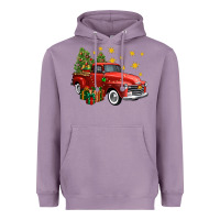 Lavender christmas truck Heavyweight Hoodie - FaDigitalArtStudio