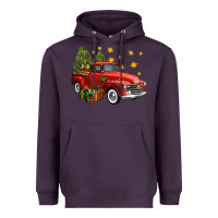 Plum christmas truck Heavyweight Hoodie - FaDigitalArtStudio