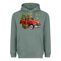 Sage christmas truck Heavyweight Hoodie - FaDigitalArtStudio
