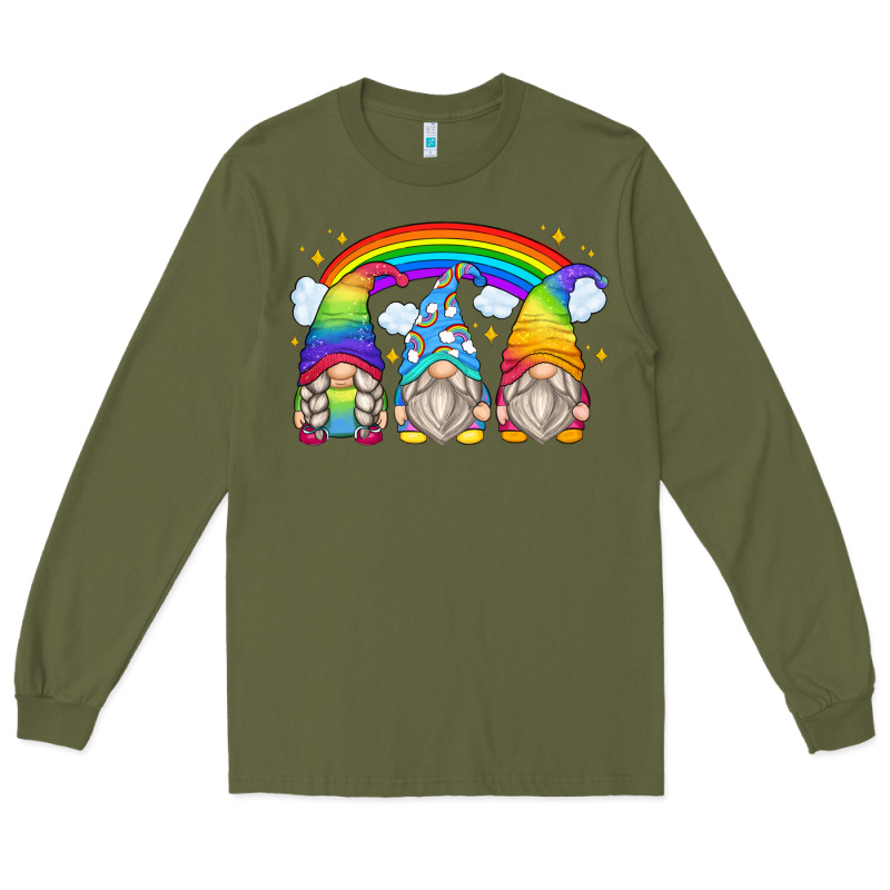 Rainbow Gnomes Long Sleeve Tee by Zillion Design Studio | Teevron